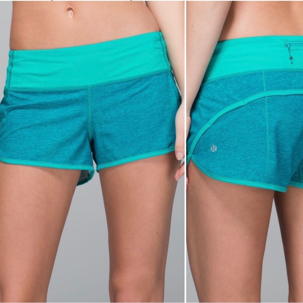 Lululemon Speed Short 4-way Stretch 2.5"
Heathered Texture Printed Sea Mist Blue